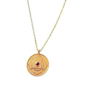 Satya Gold Tone Pendant & Necklace